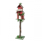 Christmas bird house display